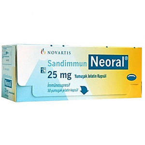 SANDIMMUN NEORAL ®  25 mg 50 Soft Gelatin Capsules
